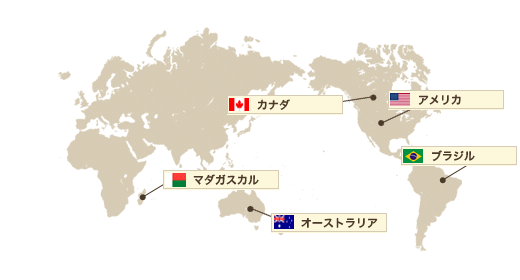 クラック水晶の原産国